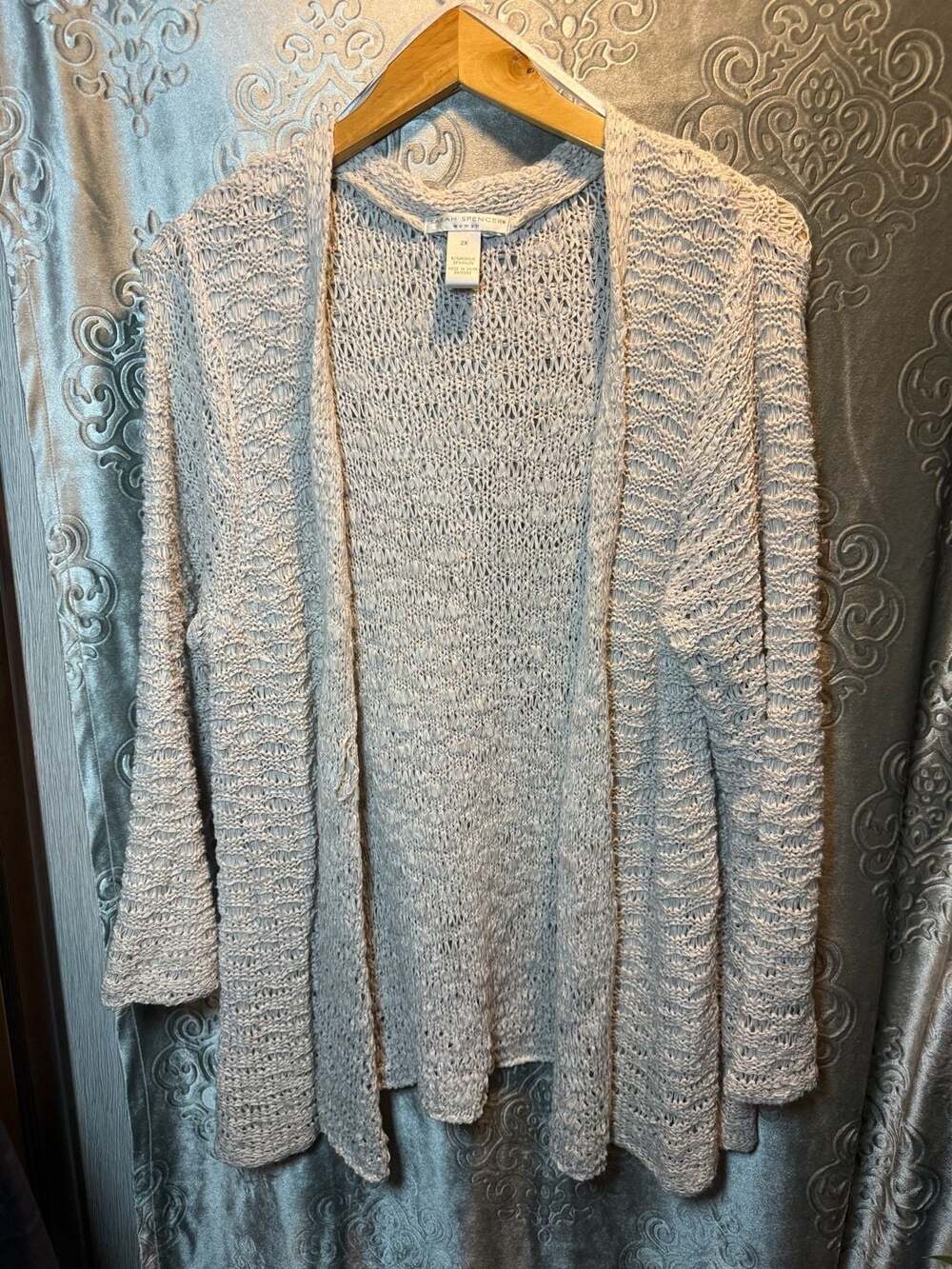 Sarah Spencer Woman Open Front Crochet Knit Cardigan Size 2X